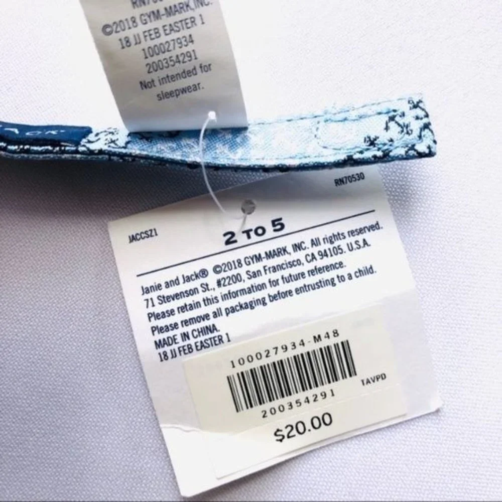 NWT Janie and Jack Easter Anchors Bow Tie